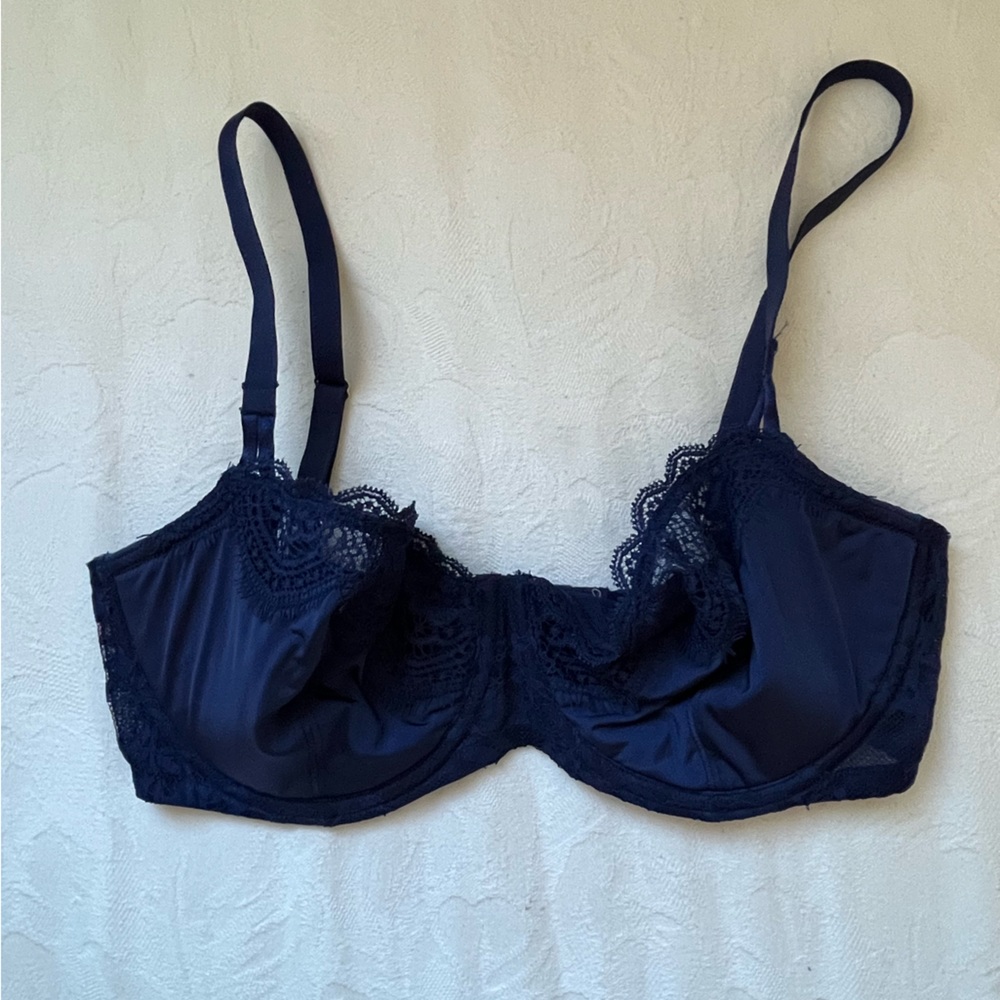 Victoria’s Secret Unlined Navy Demi Balconette Bra